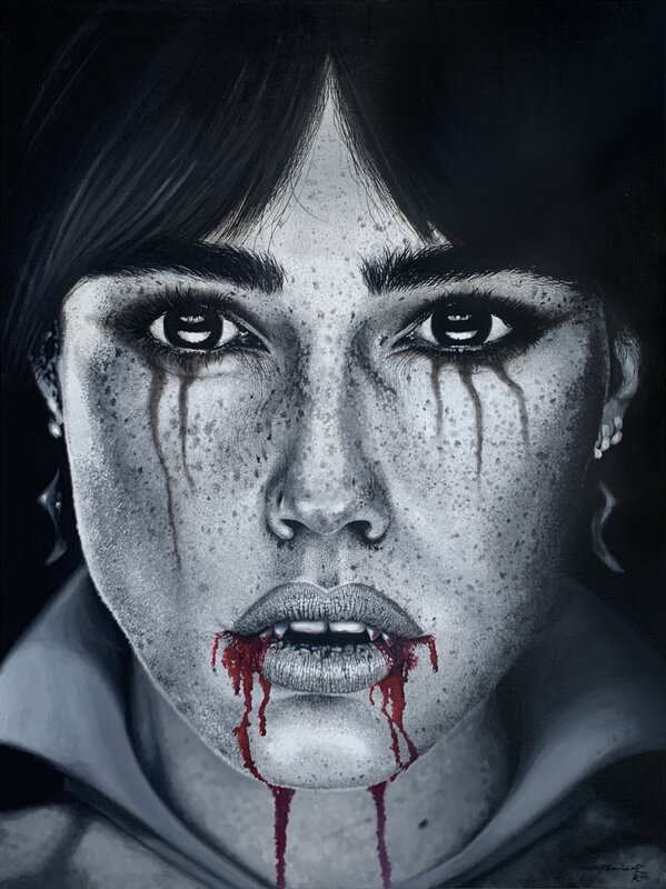 For sale - Martin Rodriguez, Le portrait de Vampirella - Original art