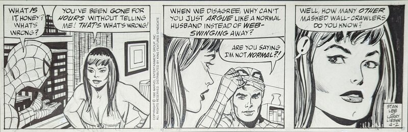 Larry Lieber, Stan Lee, The Amazing Spider-Man: Newspaper Comic Strip - 02/04/1990 - Comic Strip