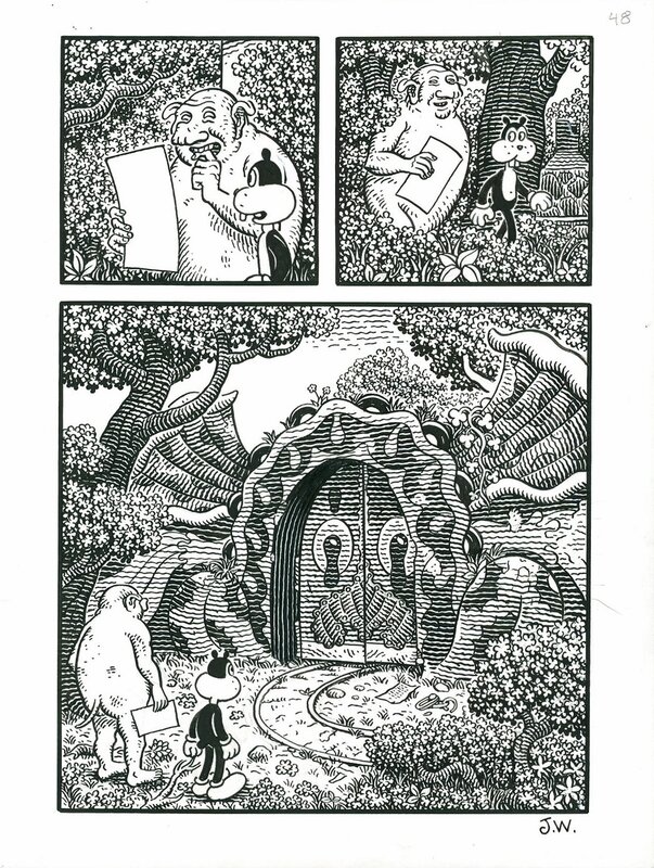 Jim Woodring, One Beautiful Spring Day, pg. 288 - Planche originale