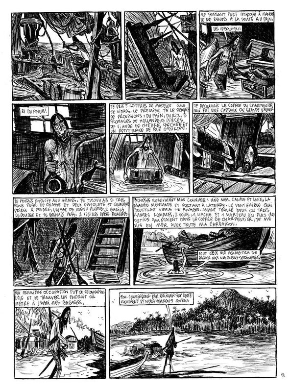 Christophe Gaultier Robinson Crusoé tome 1 page 52 - Planche originale