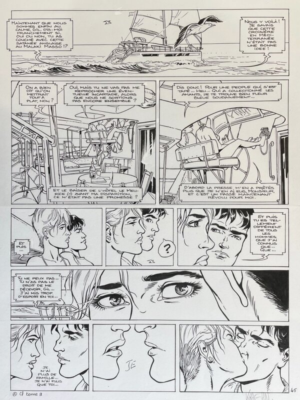 For sale - Jean-Charles Kraehn, Planche originale noir et blanc 45 tome 11 - Comic Strip