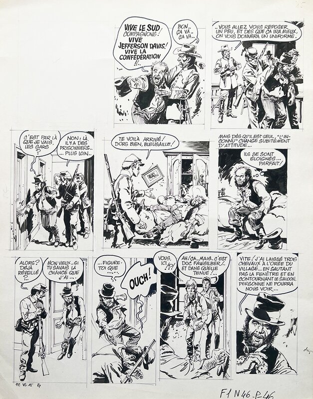 Noël Gloesner, Guy Hempay, Pat Cadwell (Le Village sudiste - planche 15) - Comic Strip