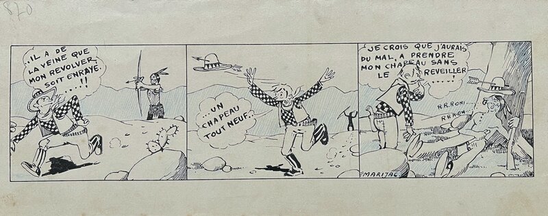 Marijac, Jim Boum chevalier du far west avec l'indien Pleine-Lune strip 1 - Comic Strip