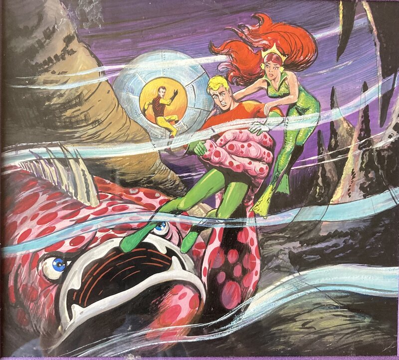 Aquaman et Mera par Nick Cardy - Planche originale