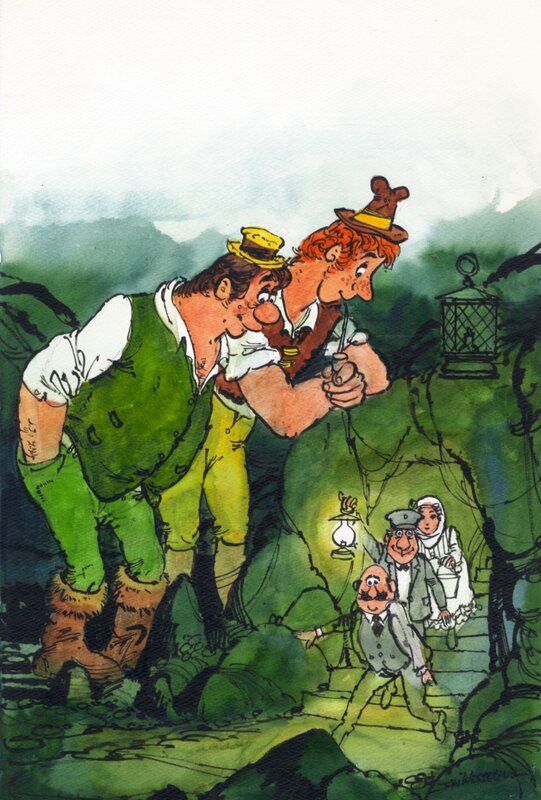 Jan Wesseling, 1977 - Belfloor en Bonnevu (cover in color - Dutch KV) - Planche originale