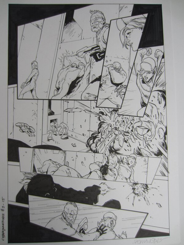 Romano Molenaar, Cyberpunk Force issue 1 - Planche originale