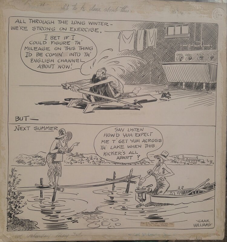 Gaar Williams Newspaper Fare - Not quite the English Channel - Comic Strip