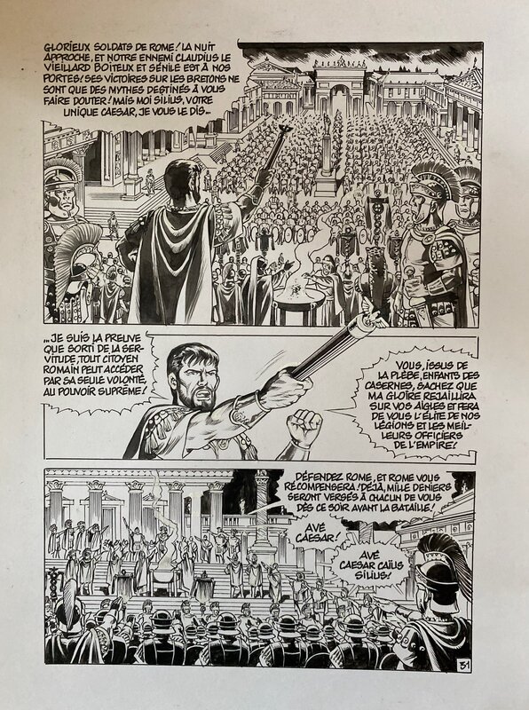 Jean-Yves Mitton, planche originale, Messalina N°6. - Comic Strip