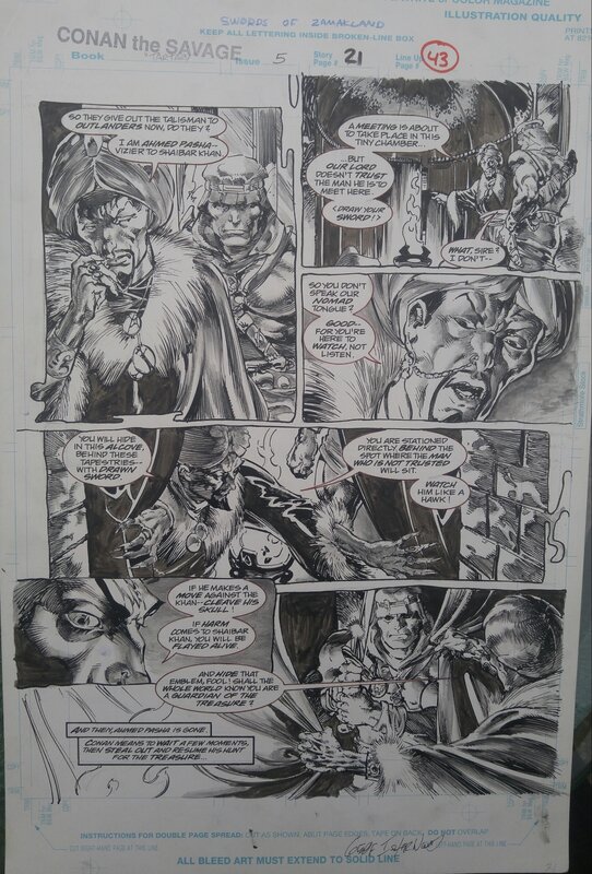 Geof Isherwood, Roy Thomas, Conan the Savage #5, Swords of Zamakland - Comic Strip