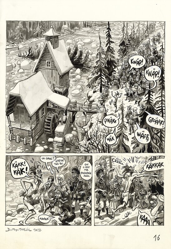 For sale - Nicolas DUMONTHEUIL - Le Meunier Hurlant - planche originale 16 - Comic Strip