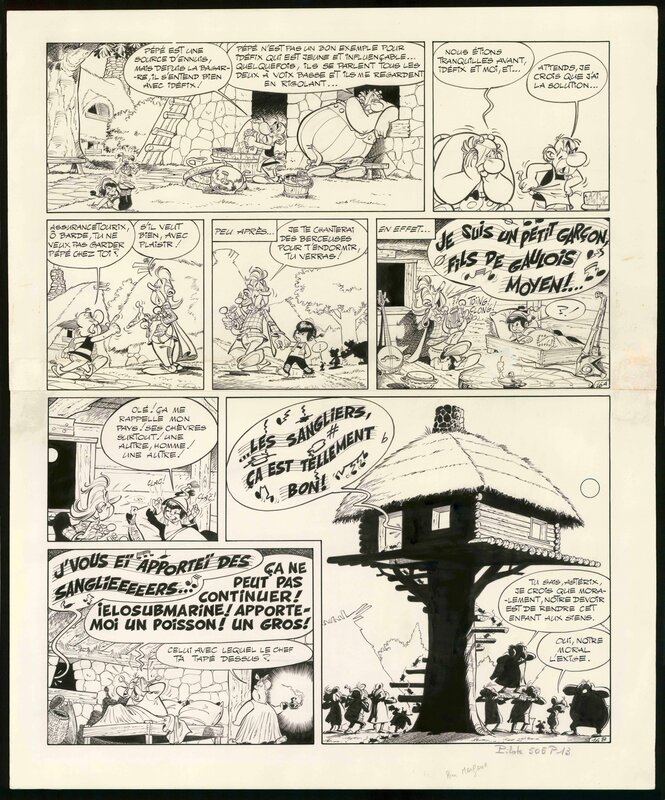 Albert Uderzo, René Goscinny, Asterix en Hispanie - PL16 - Planche originale