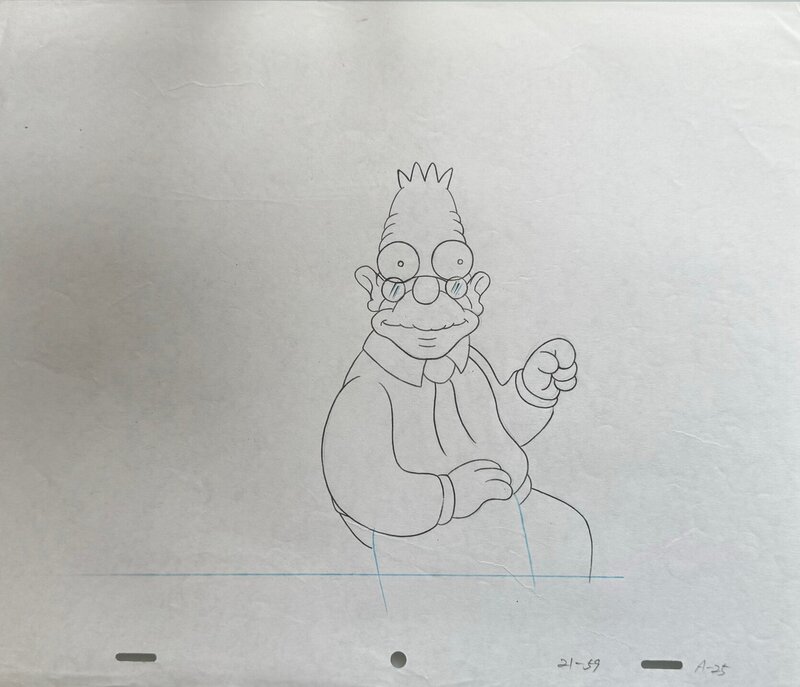 En vente - Grand Pa Simpsons par Matt Groening - Planche originale