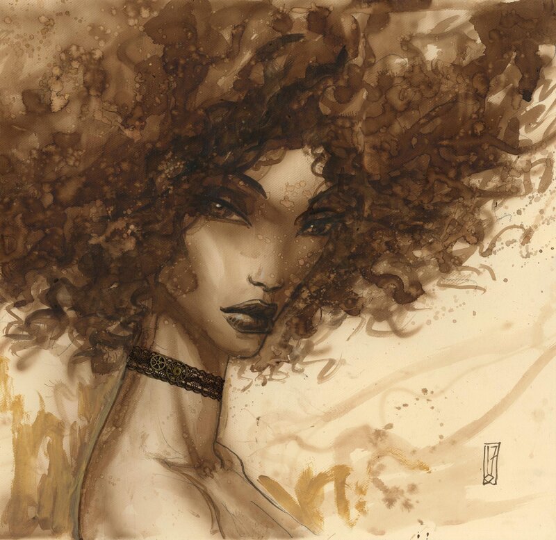 La Nubienne 3 by Olivier Ledroit - Original Illustration