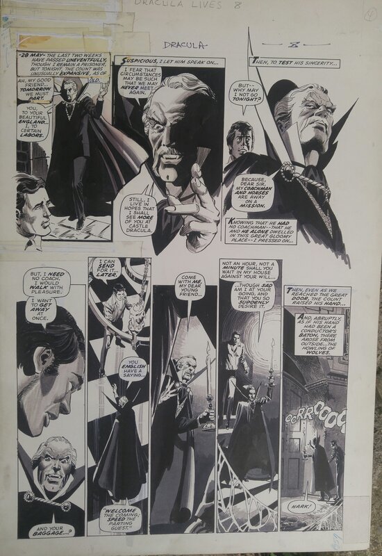 Dracula Lives #8 par Dick Giordano - Planche originale