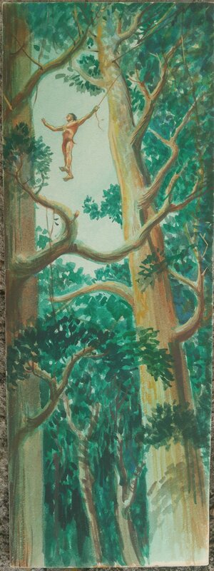 Mo Gollub, Tarzan Disney painting - Planche originale