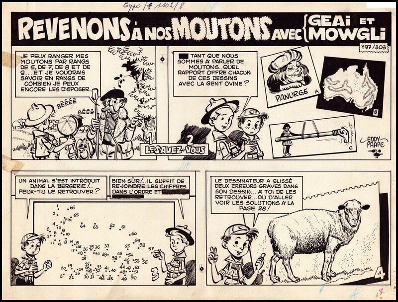 Eddy Paape, Page Cary, Revenons à nos moutons - Comic Strip