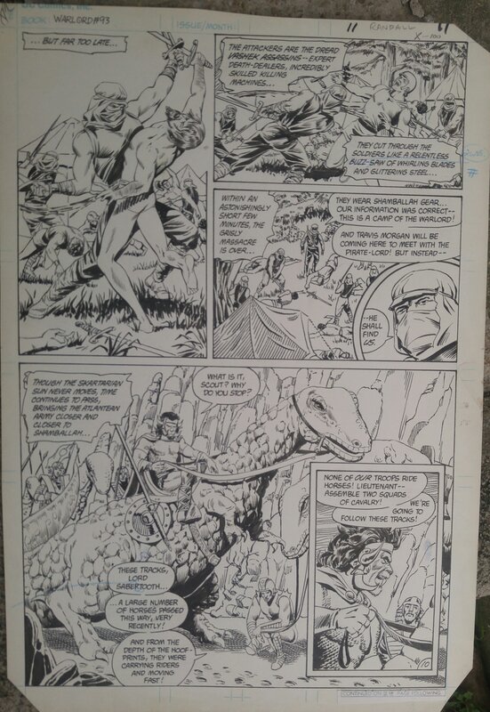 Ron Randall, Warlord #83.             D.C. Comics - Planche originale