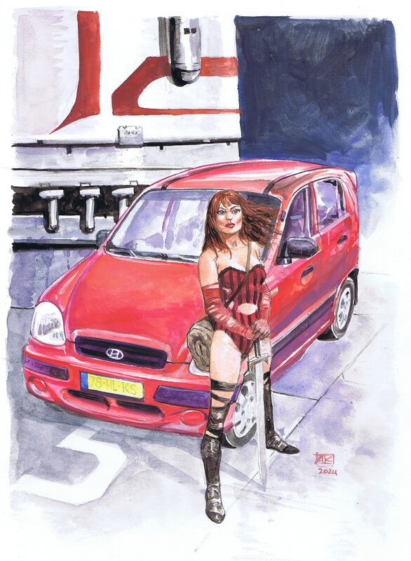 Apri Kusbiantoro, Storm Redhair commission - Original Illustration