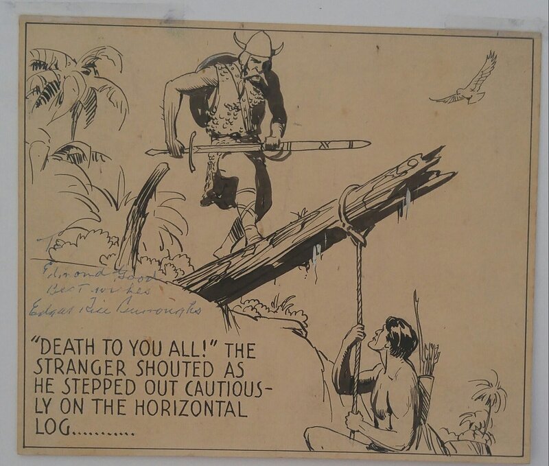 Tarzan early Hal Foster Strip - Original Illustration
