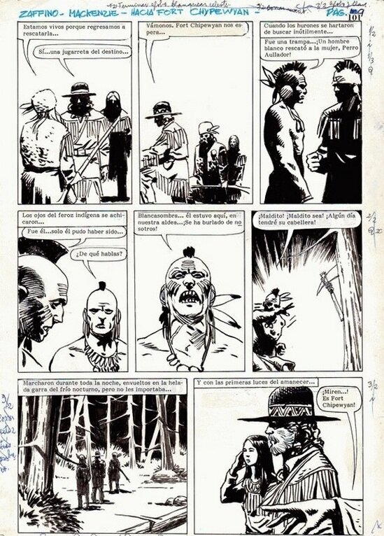 Jorge Zaffino, Denny Robson, Mackenzie -Hacia fort chypewyan p9 - Comic Strip