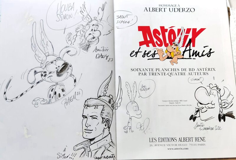 Batem, Zep, Robert Paquet, Dany, Serge Carrère, Dédicaces multiples Asterix - Batem/Dany/Serge Carrère/Studio Graton/Zep - Sketch