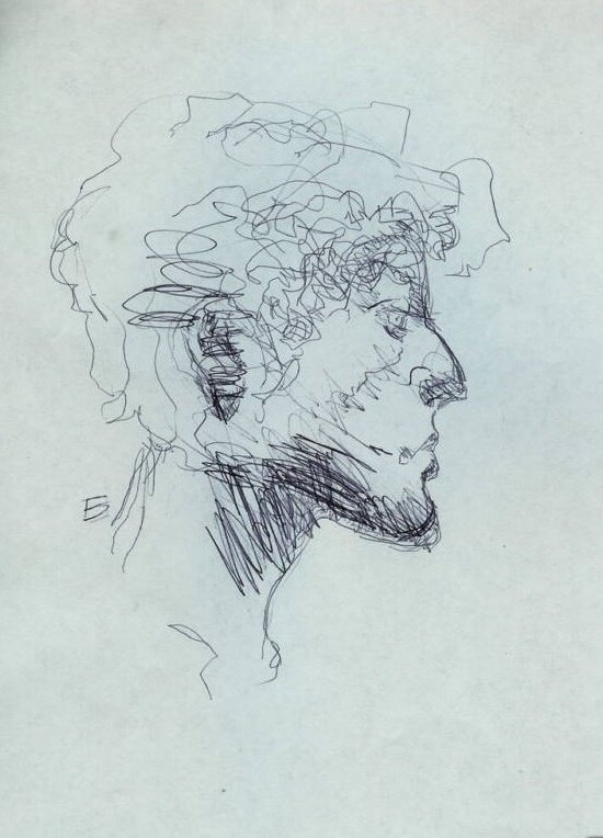 En vente - Jeff JONES sketch - Illustration originale
