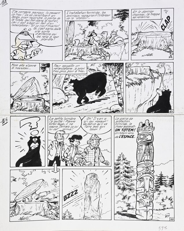 Gos, Le Scrameustache, Le Totem de l'Espace - Comic Strip