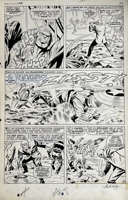 Jack Kirby, Don Heck, Tales of Suspense 80- Captain America -Jack Kirby and Don Heck - Planche originale
