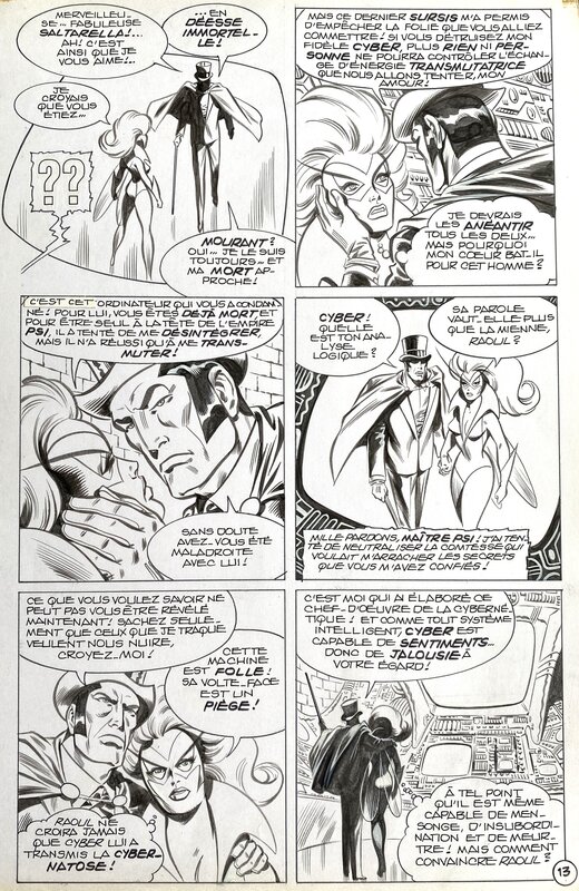 Jean-Yves Mitton, Mikros - Le Beau, La Belle et Les Bêtes - Titans no 60 - planche originale n°13 - comic art - Comic Strip