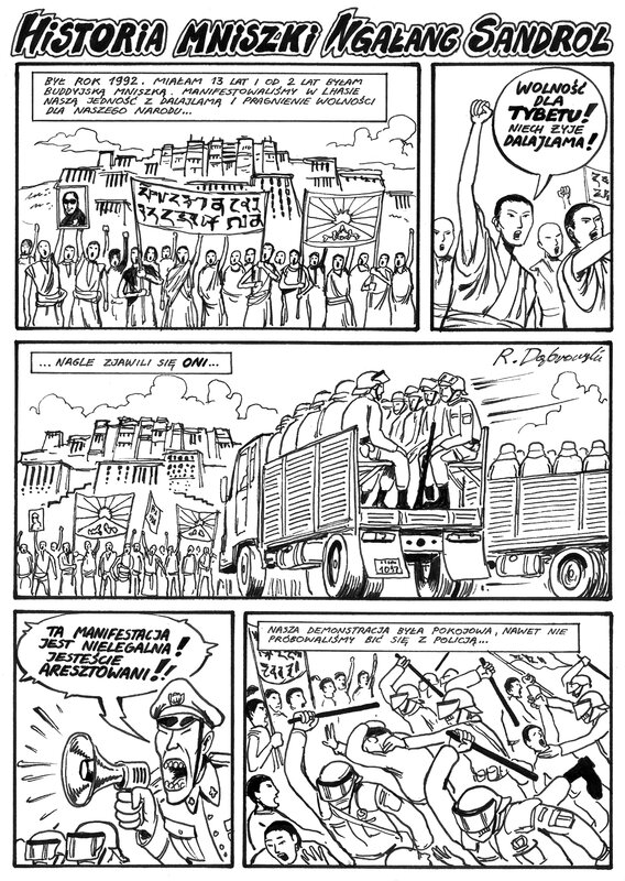 Ryszard Dąbrowski, L'histoire d'une religieuse Ngalang Sandrol - Comic Strip