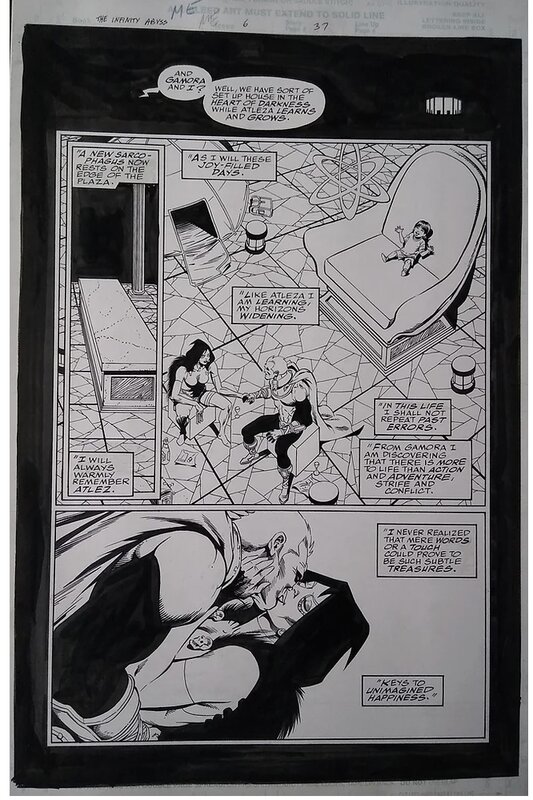Jim Starlin, Al Milgrom, The infinity Abyss 6 page 37 - Planche originale