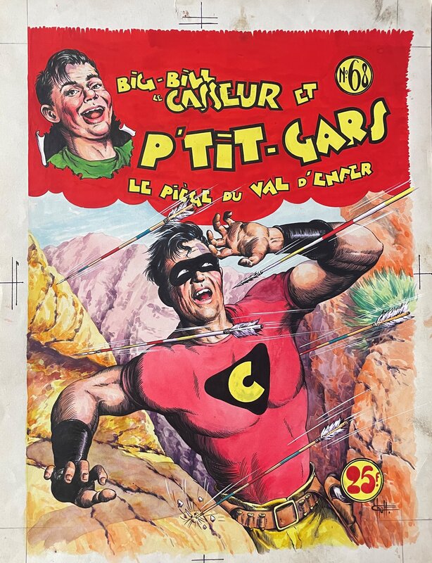 Chott Pierre Mouchot couverture originale couleur directe Big Bill le casseur 68 - 1952 - Couverture originale
