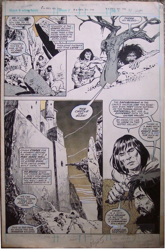 John Buscema, Tony DeZuniga, Savage Sword of Conan #38 page 25 John Buscema et Tony deZuniga (1979) - Planche originale