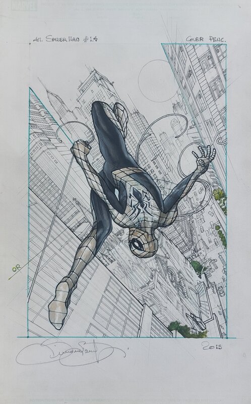 Simone Bianchi, Amazing Spiderman 1.3 cover - Couverture originale